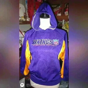 reebok minnesota vikings hoodie women's size medium
